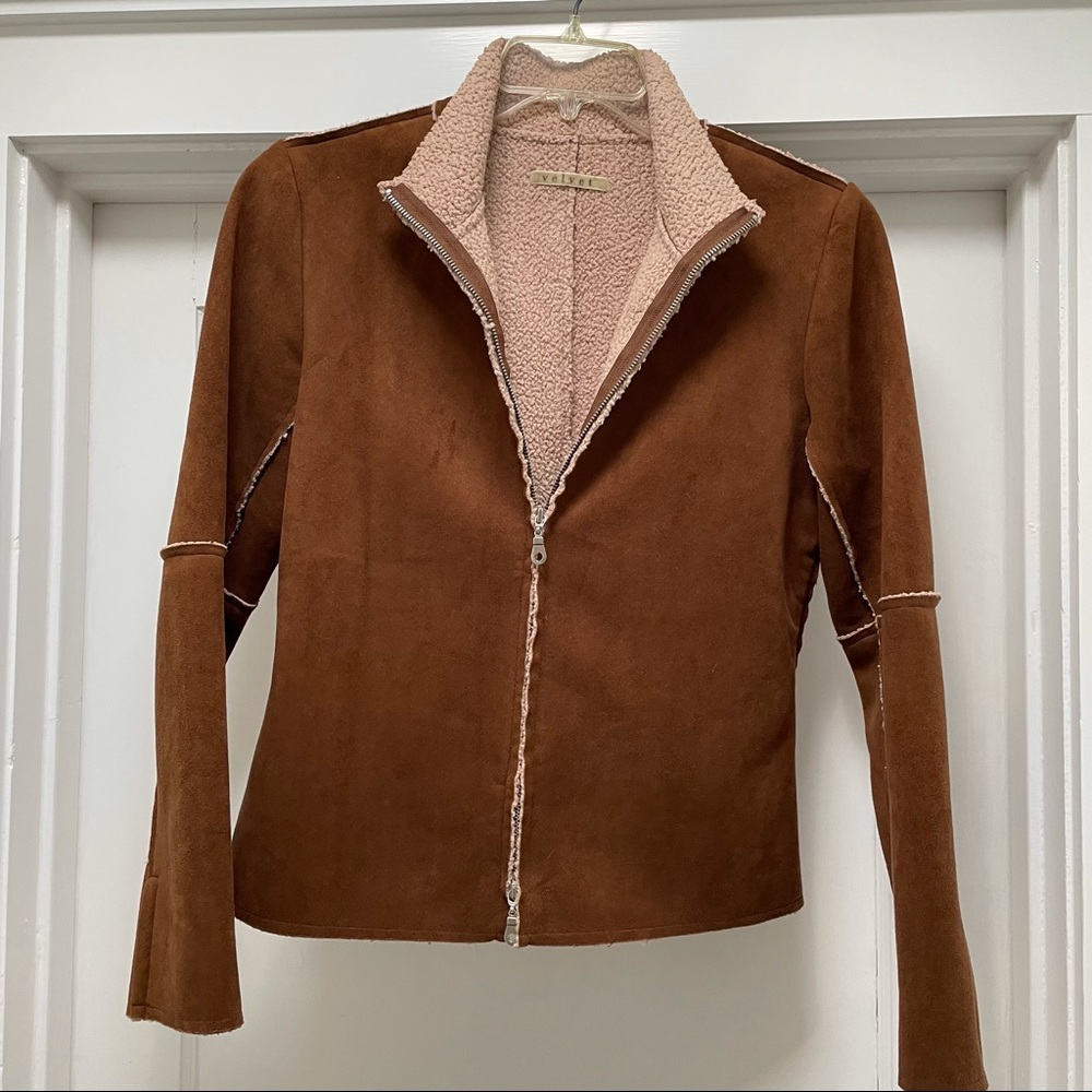 Suede and Sherpa Jacket - Velvet Brand